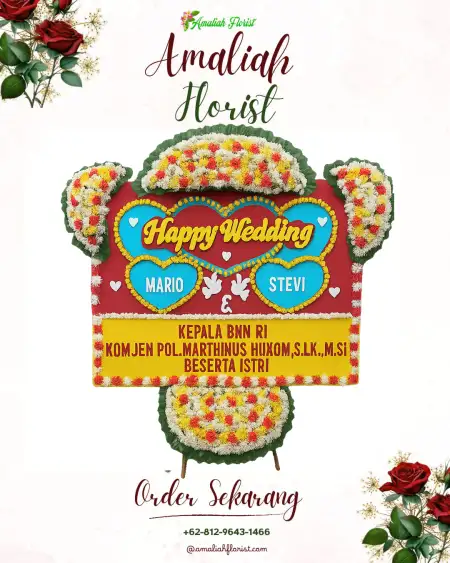 Papan Bunga Pernikahan Belian